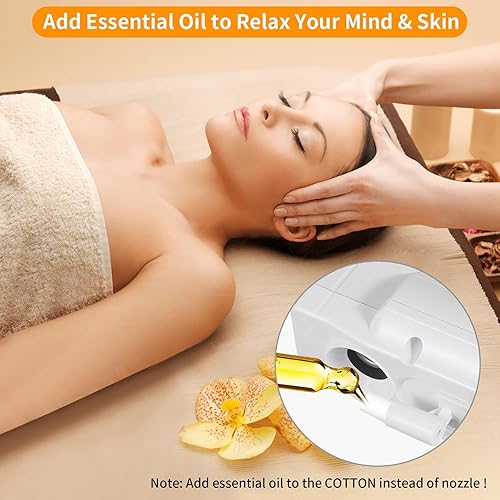 Miniatura 5 de Vaporizador facial profesional, espray de niebla caliente, vaporizador facial para esteticista, altura ajustable, spa en casa, blanco