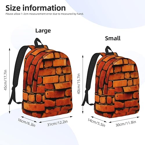 Miniatura 4 de BUULOO Mochila brillante de la decoración de la Navidad Mochila casual ligera Mochila de lona multiusos con compartimento para portátil, Pared de