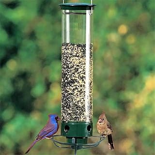 Bird Feeder, Rotating Bird Feeder with Weight Activated Rotating for External Suspension - 5lbs Feeder Capacity