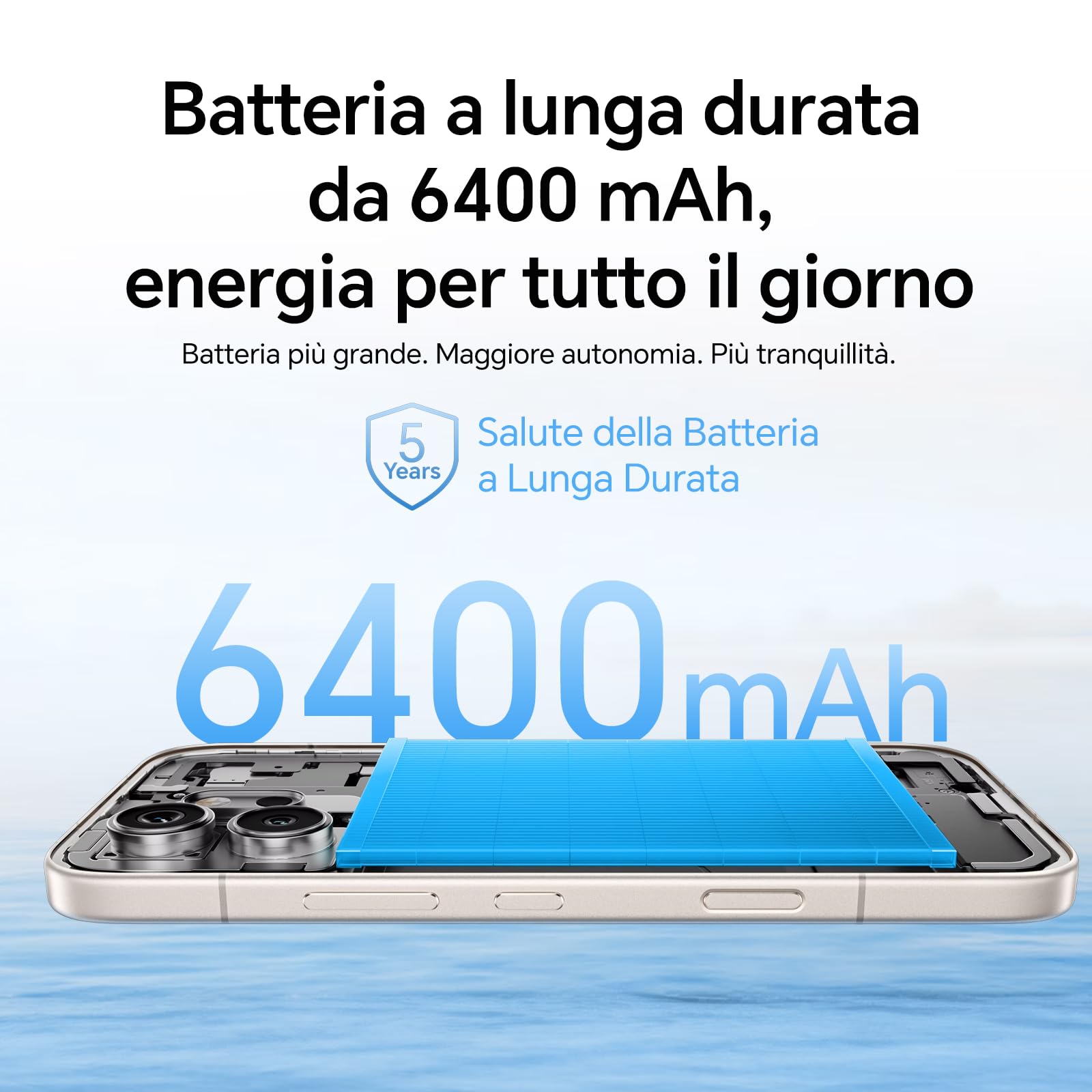 HONOR 600 5G Smartphone, Pantalla AMOLED 6,57" 120Hz, Cámara 200MP, Batería 6400mAh, Carga 80W, IP68/IP69K (Golden White, 512, GB, 8, GB)