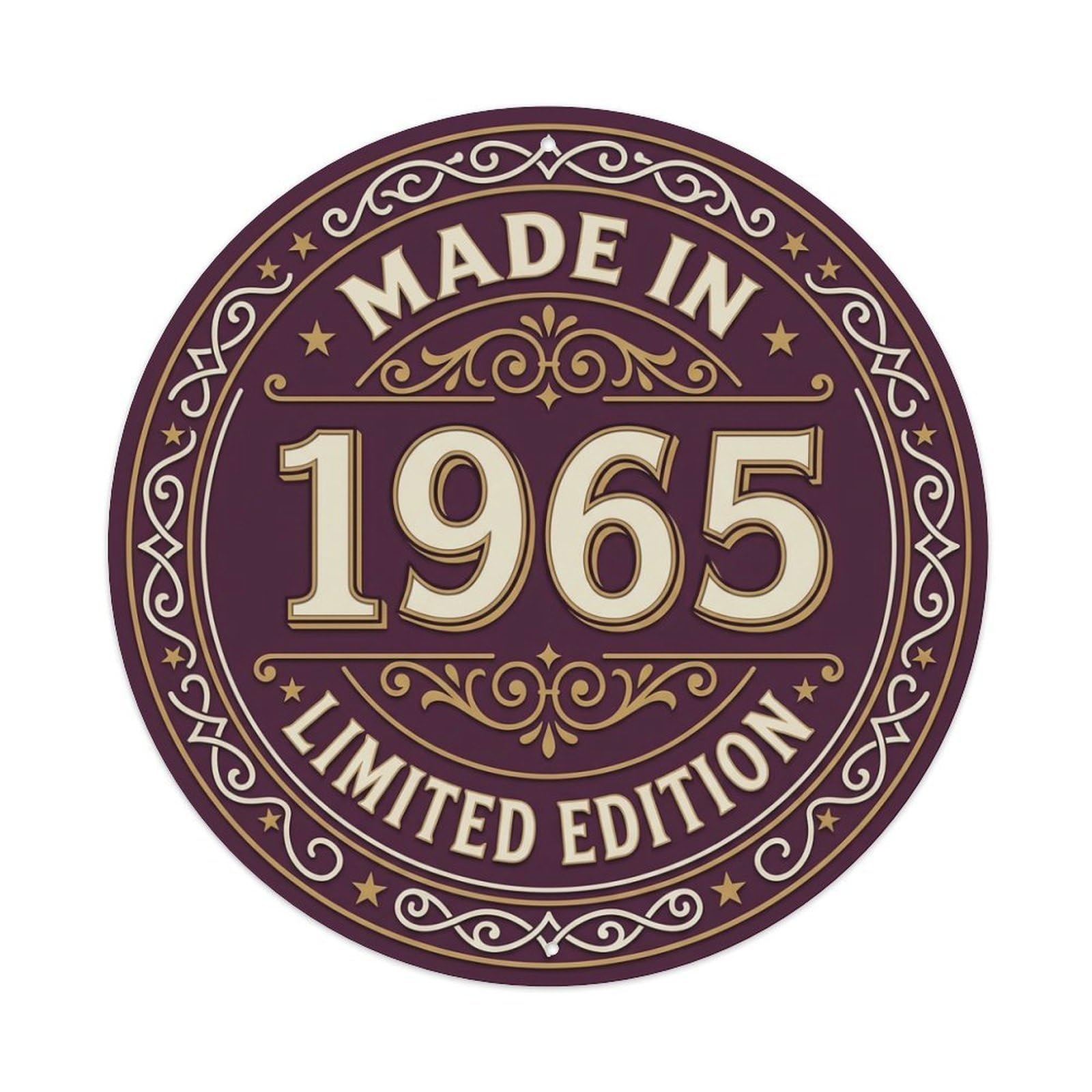 Made In 1965 Limited Edition Metal Tin Sign