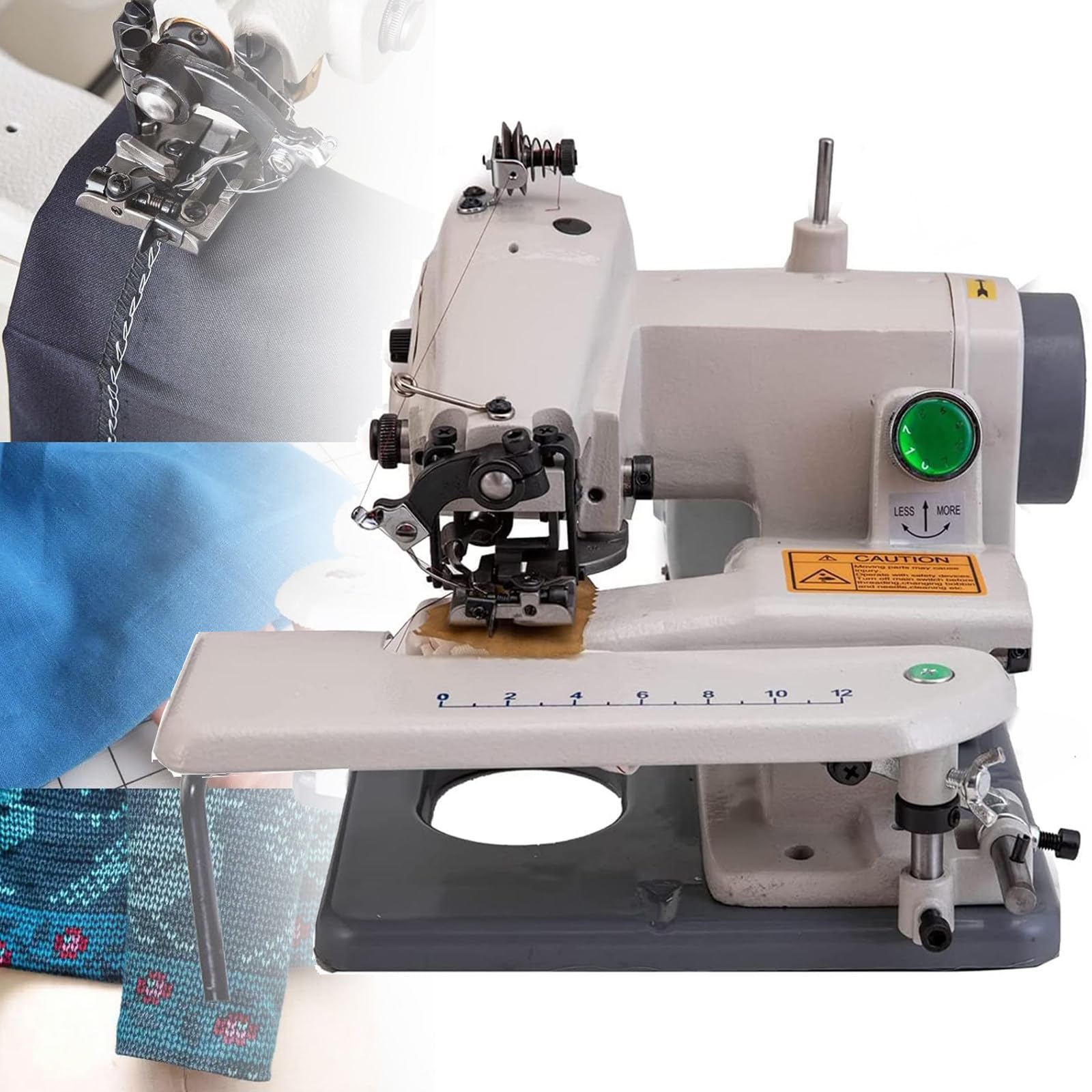 Macchine per Orlare Punto Invisibile, Macchina per Cucire E Ricamare, Macchina da Cucire per Cucire A Pedale per Orlatura A Punto Cieco Professionale, con 10 Aghi Alterazioni Orlo Pantaloni