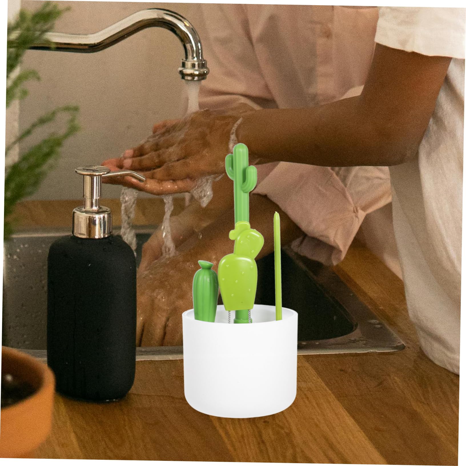 Baluue 3juegos Cepillos De Limpieza para De Botellas y Biberones Cepillo para Ranuras y Limpiador De para Cocinas y Accesorios De Bebés Diseño y Multiusos