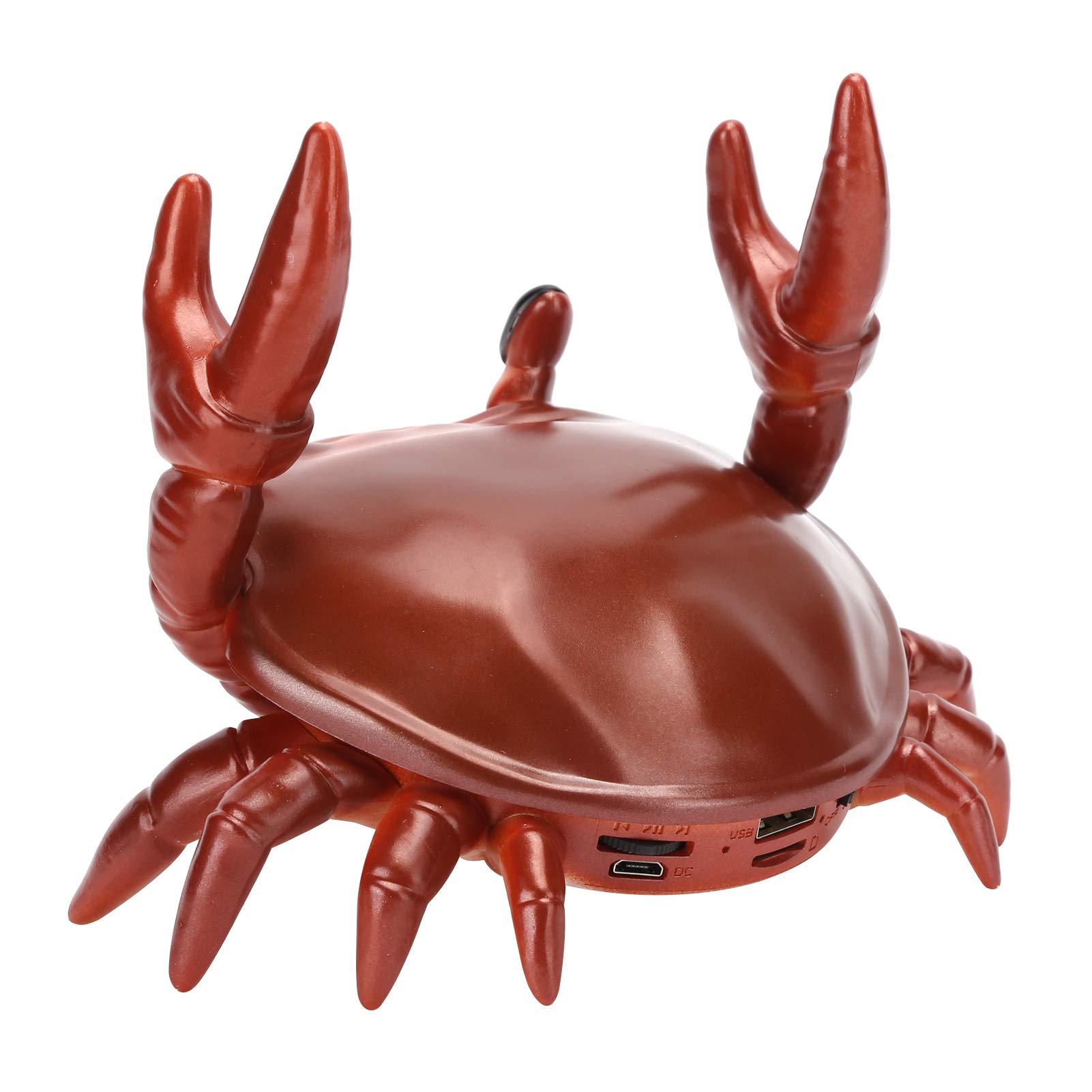 Zopsc 2 in 1 Cell Phone Stand with Bluetooth Speaker Crab Shape, Phone Holder for Desk, Crab Shape Bracket and 360 Degree Surround Sound Speakers for Desktop Decoration (Red) 4