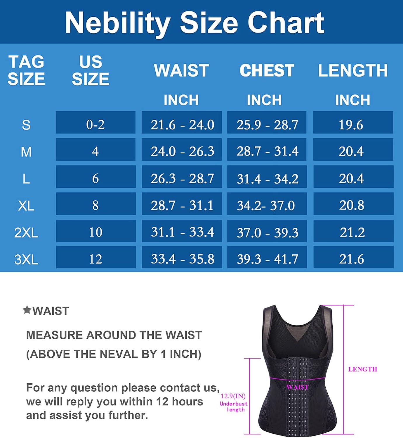 Miniatura 7 de Nebility Chaleco de entrenamiento de cintura para mujer, transpirable, moldeador para pérdida de peso, camiseta sin mangas, corsé de entrenamiento