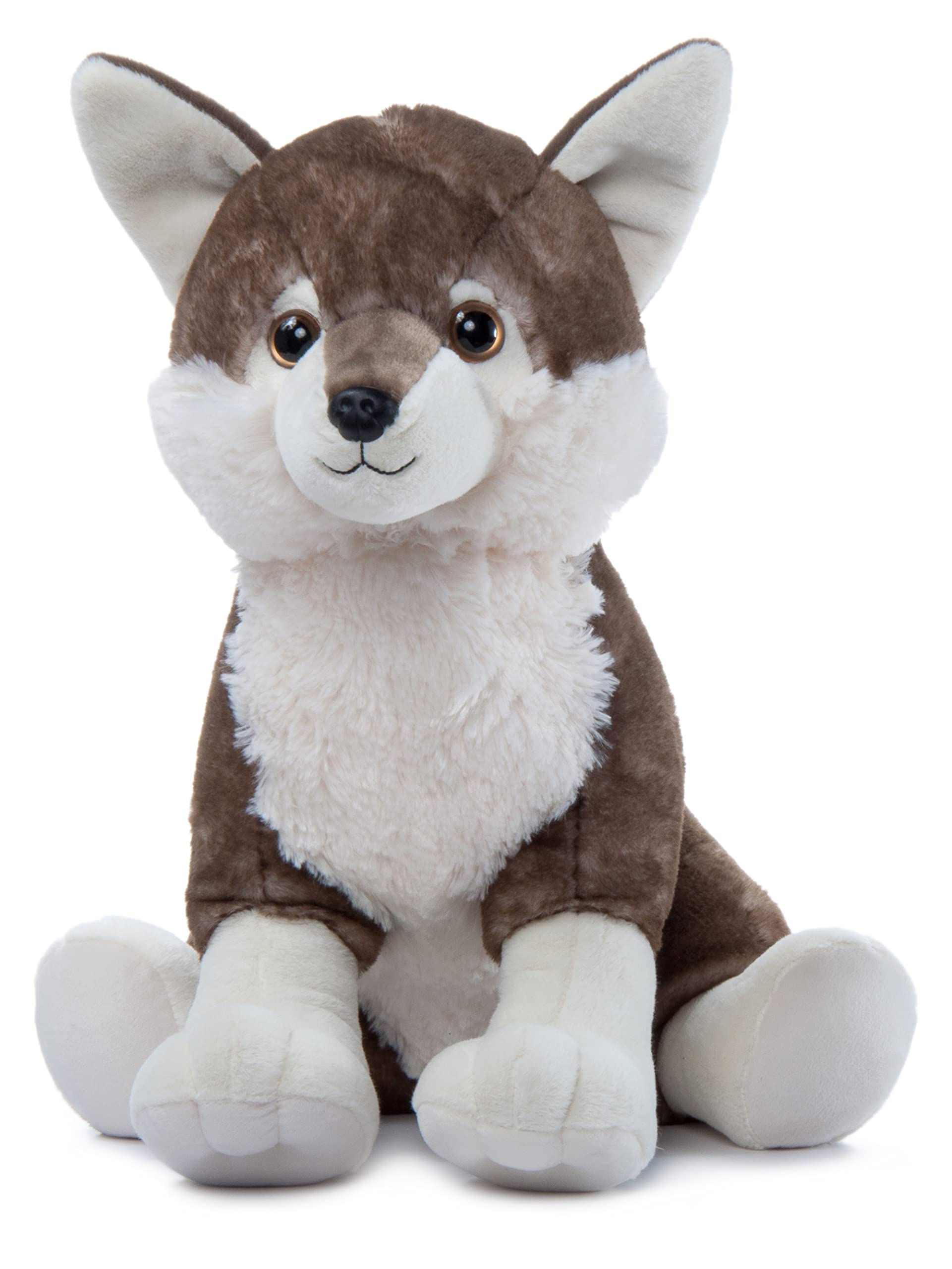 Amazon.com: The Petting Zoo Timber Wolf Stuffed Animal Plushie