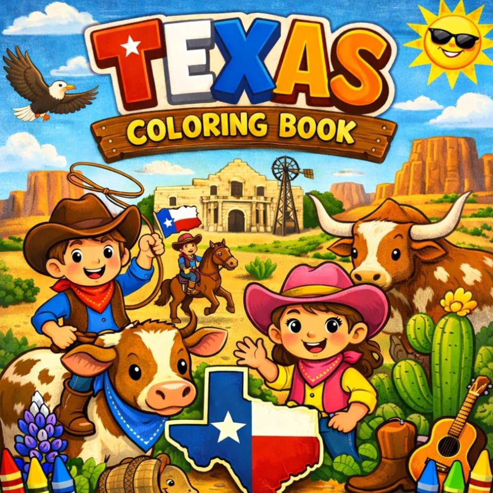 A-Z TEXAS: COLORING BOOK