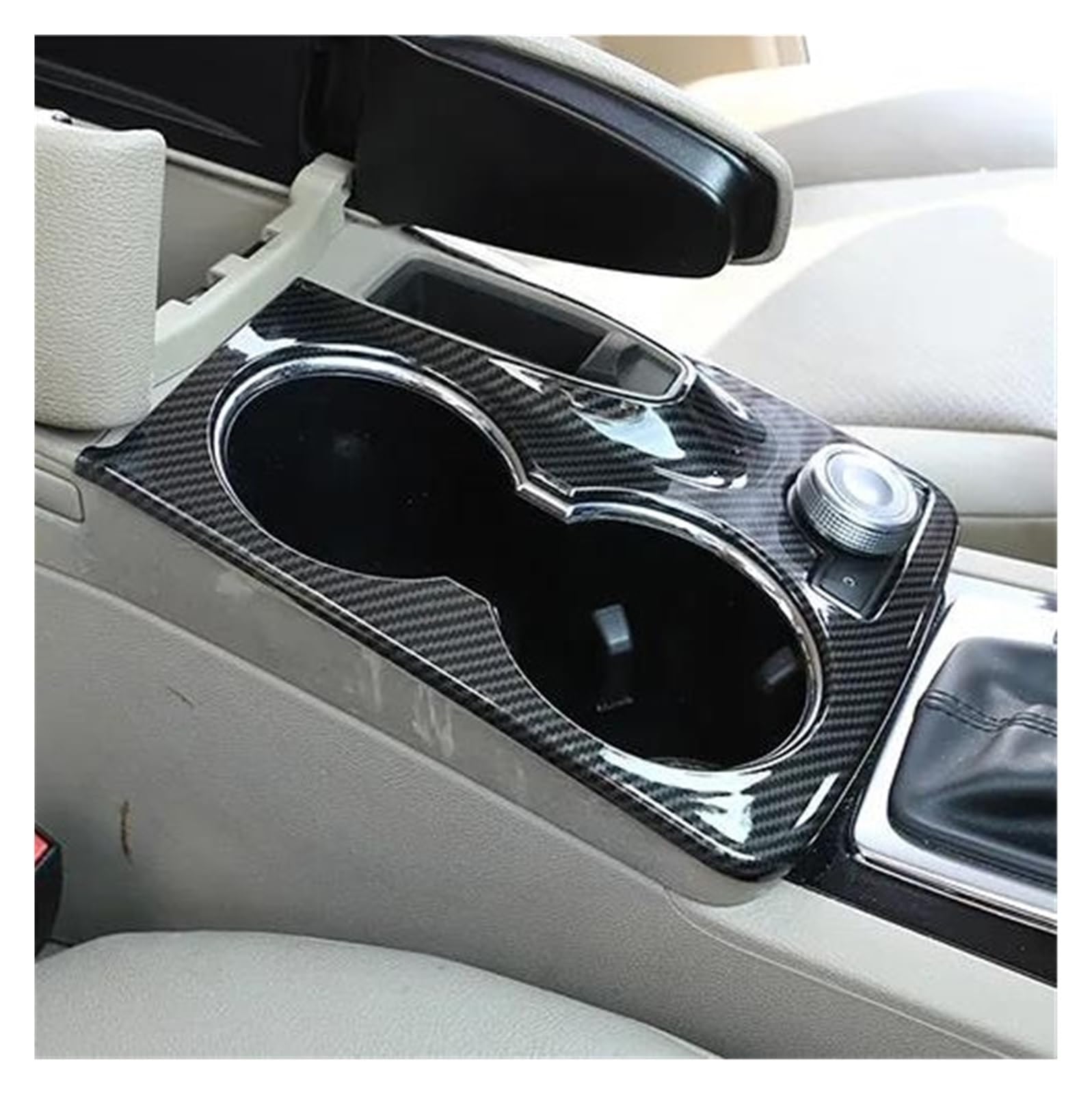 Kratzfeste Armaturenbrettverkleidung Für GLK X204 2008-2015 ABS Konsole Wasser Tasse Halter Rahmen Abdeckung Trim Auto Zubehör(Schwarz)