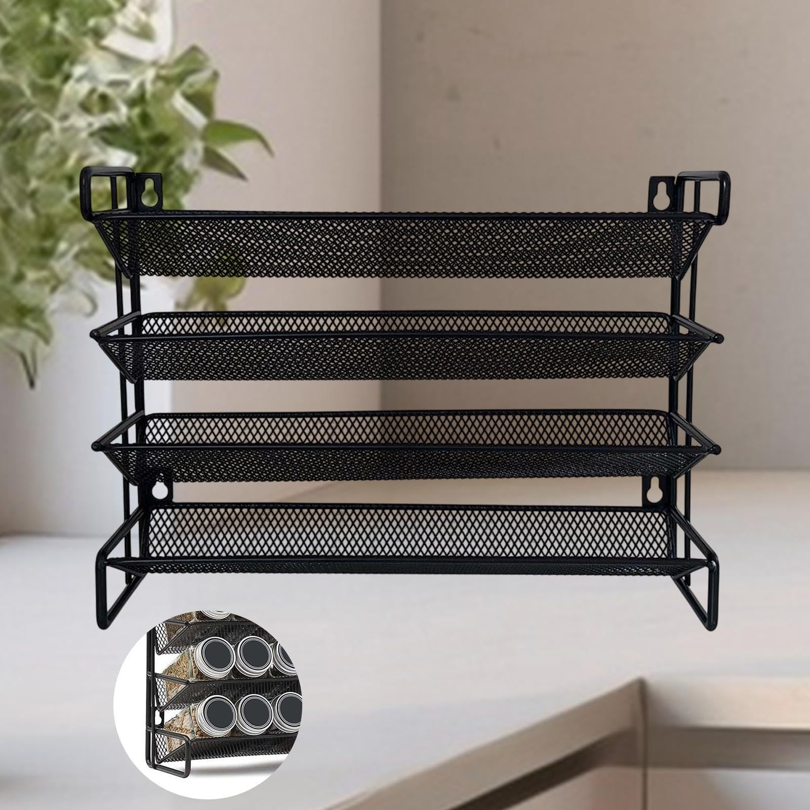 Estante para Especias de 4 Niveles, Estante para Botellas de Especias, Moderno, Estantes para Encimera de Cocina, Organizador de Especias Y Condimento