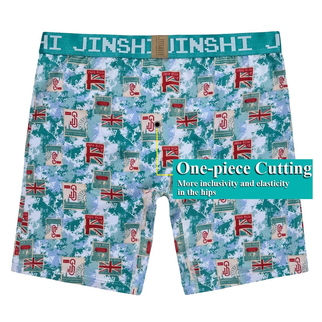 JINSHI Boxer da uomo a gamba lunga in bambù, confezione da 3, confezione da 4, confezione da 5