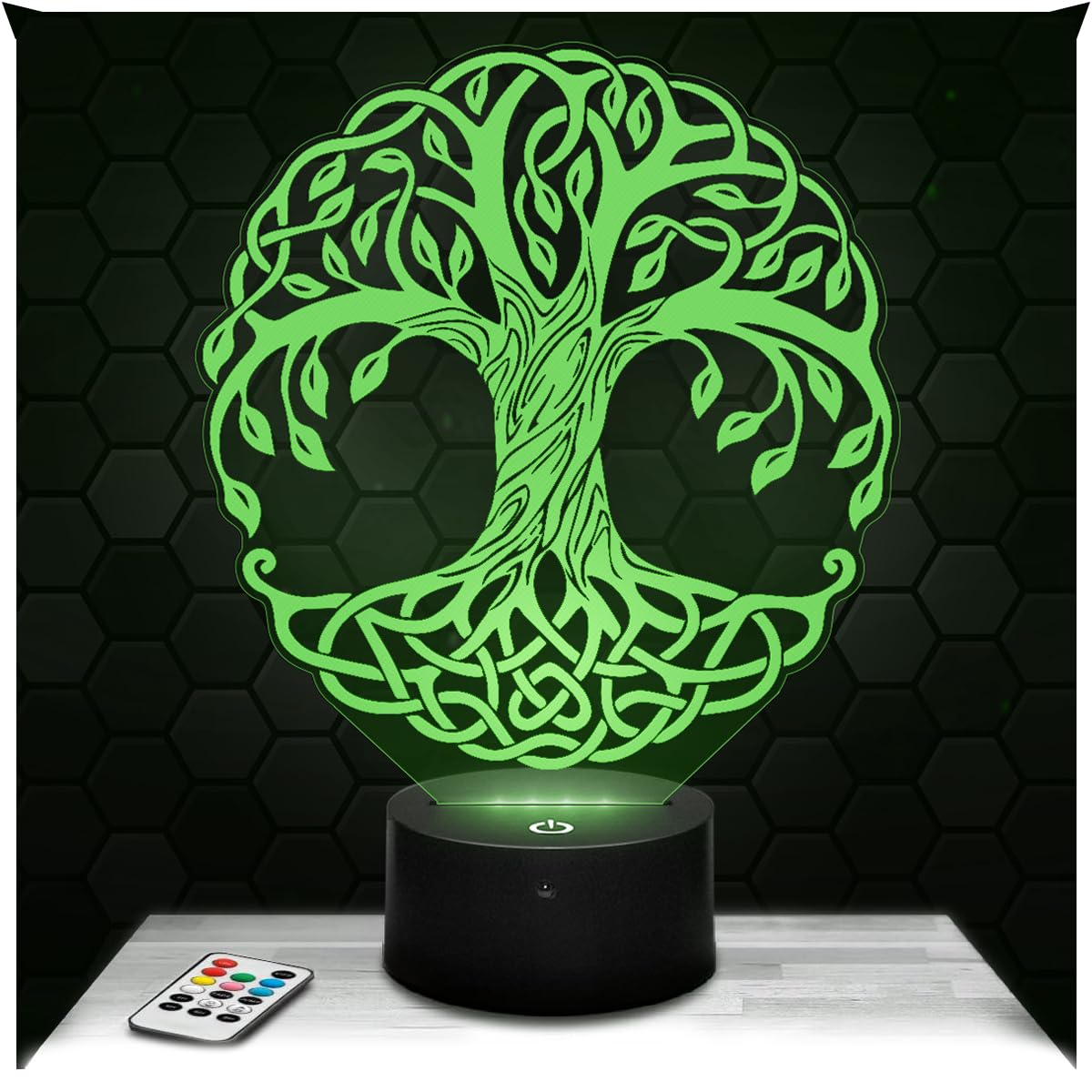 Lampephoto.fr - Tree of Life 3D Lamp Decoration Zen Meditation Good Luck Charm, Gift idea for Men and Women Tree of Life Object Night Light Bedroom Decor Original Christmas, Gift Idea, Merchandising