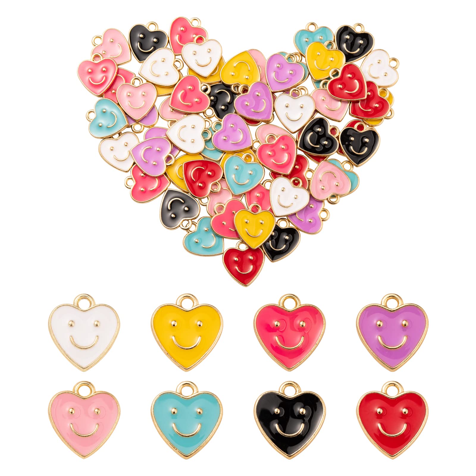 KitBeads Jewelry Making Charms Mixed Stytles Assorted Alloy Enamel Charms for DIY Necklace Bracelet Earring Craft Supplies