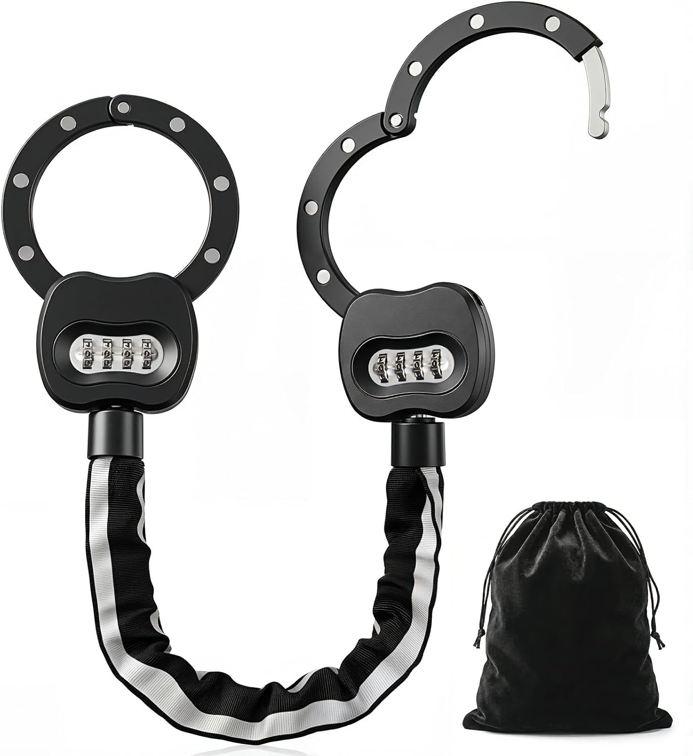 Scooter Locks Anti Theft, Heavy Duty Bike Lock Combination 4 Digit, Security Electric Scooter Chain Lock φ8mm x 3Ft for E Scooter, E Bike, Motorcycle, Door, Gate