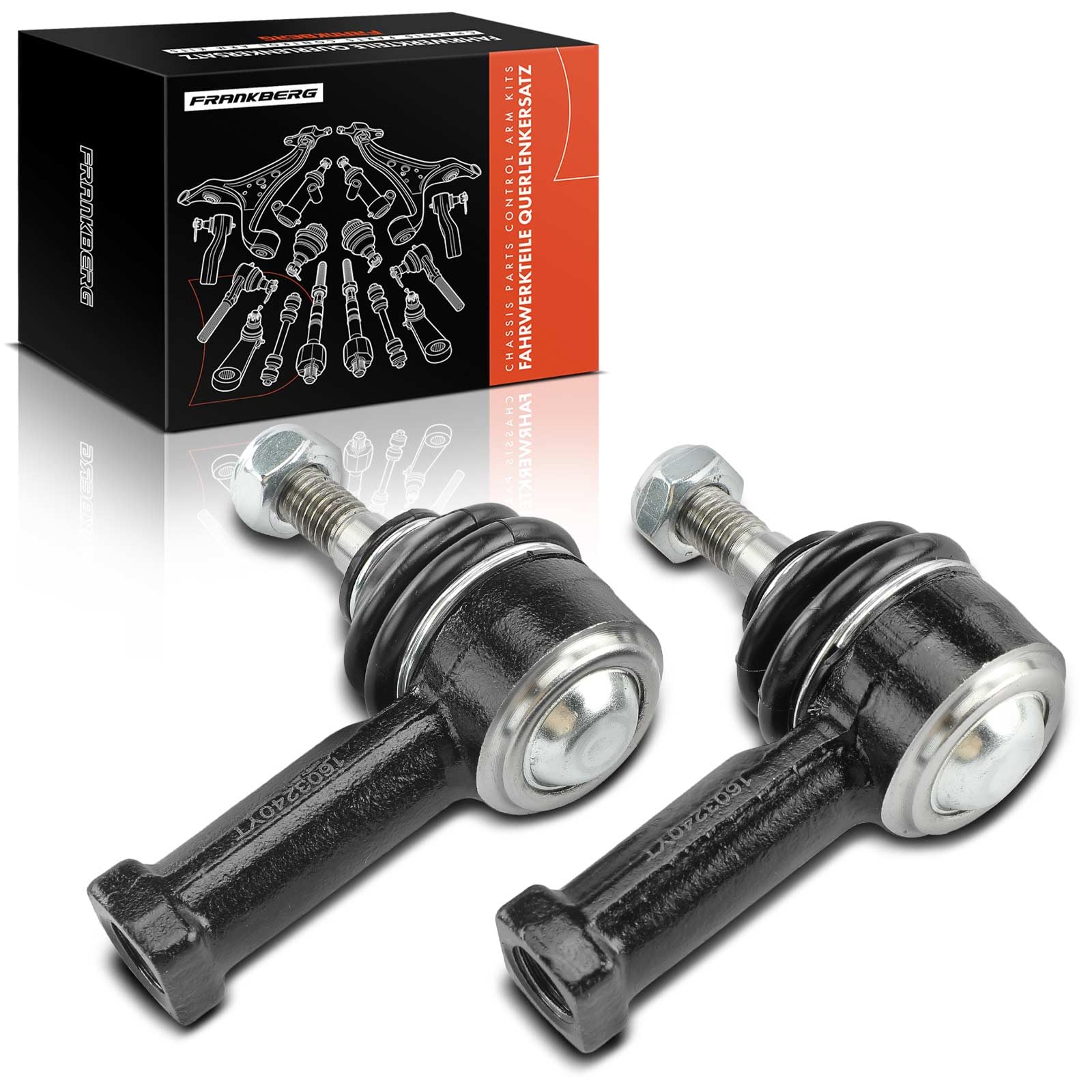 Frankberg 2x Spurstangenkopf Vorderachse Links Rechts Kompatible mit Meriva X03 1.3L-1.8L 2003-2010 Replace# 1603240