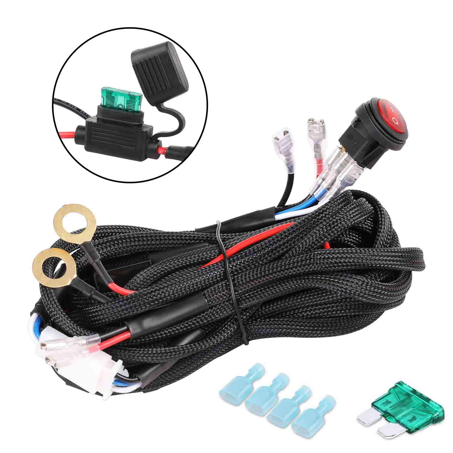 Buy Wiring Harness Kit, Moso LED 2 Lead Wiring Harness for LED Light