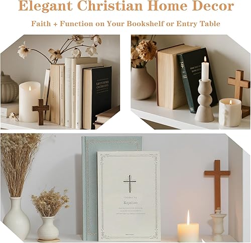 Miniatura 6 de Neatmeat Libros decorativos para decoración del hogar, juego de libros falsos con almacenamiento oculto, libros de mesa de centro neutros para sala