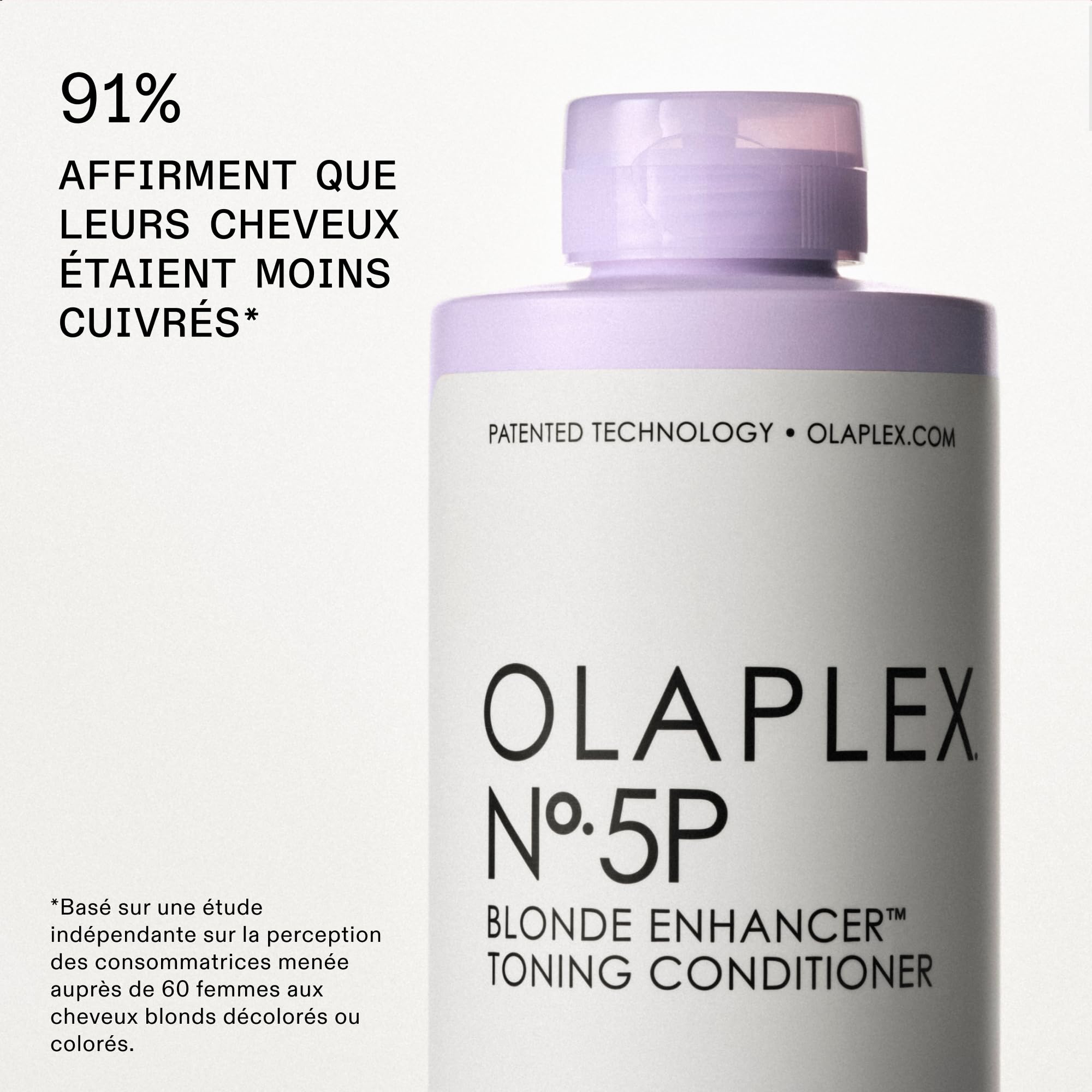 Olaplex No 5P Après-Shampoing Violet Révélateur de Blonde, Répare, Hydrate et Illumine Tous les Cheveux Blonds, Éclaircis et Gris, Sans Sulfate, 250ml