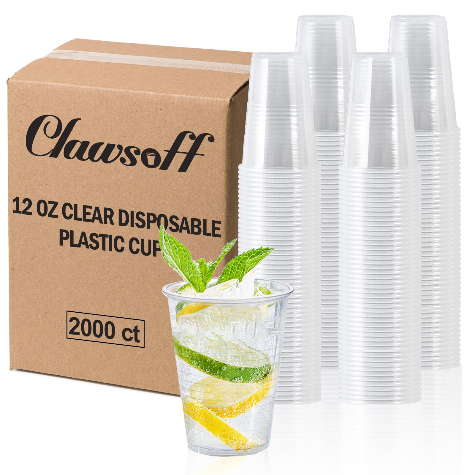 Clawsoff 500 Pack 9 oz Clear Plastic Cups Disposable Clear Water Cups — Amazon image 13