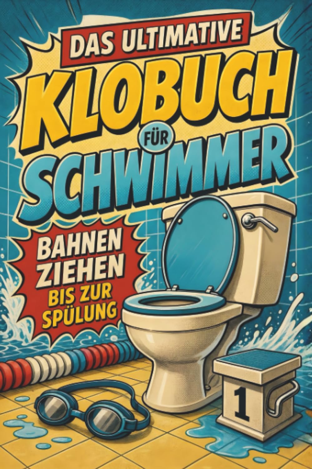 Das ultimative Klobuch für Schwimmer: Bahnen ziehen bis zur Spülung. Lustiges Geschenk für Fans von Schwimmen, Chlorgeruch und Bestzeiten