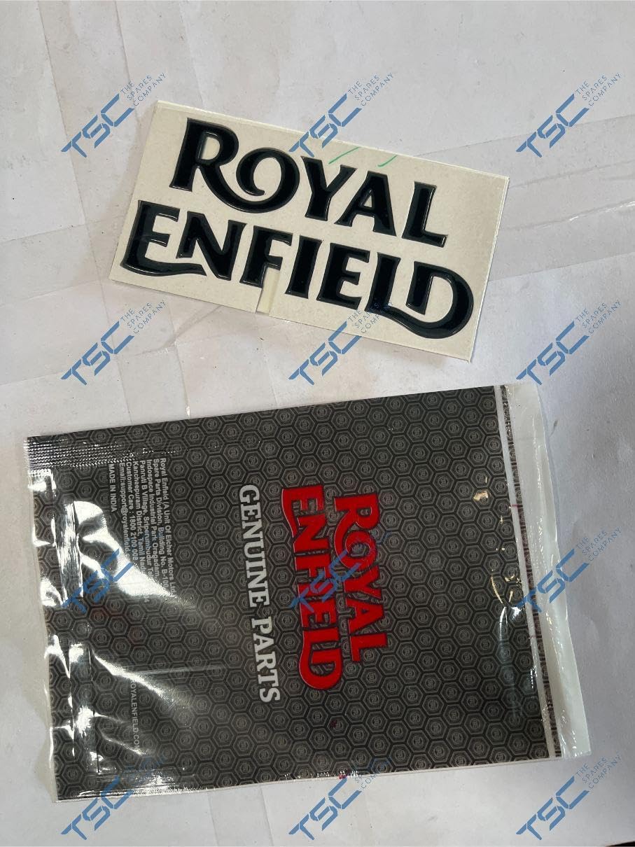 Royal Enfield RE tank decal gloss black for New Classic Reborn 350 RAK00408 2 pc