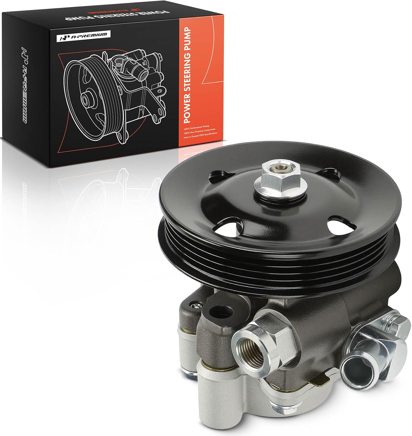 A-Premium Power Steering Pump, with 4-Groove Pulley, Compatible with Toyota Camry 1995-2006, Highlander 2004-2007, Sienna 1998-2003, Avalon 1995-2004, Solara & Lexus RX330 2004-2006, ES300 1997-2001
