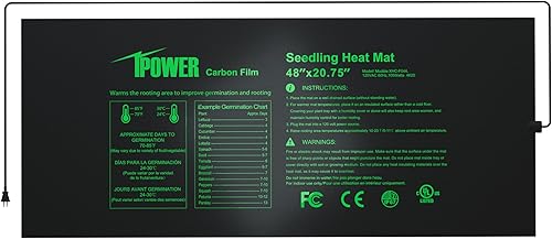 Vista 27 de iPower Tapete térmico de siembra de 20 x 20.75 pulgadas, película de carbono mejorada, almohadilla de inicio de germinación hidropónica cálida