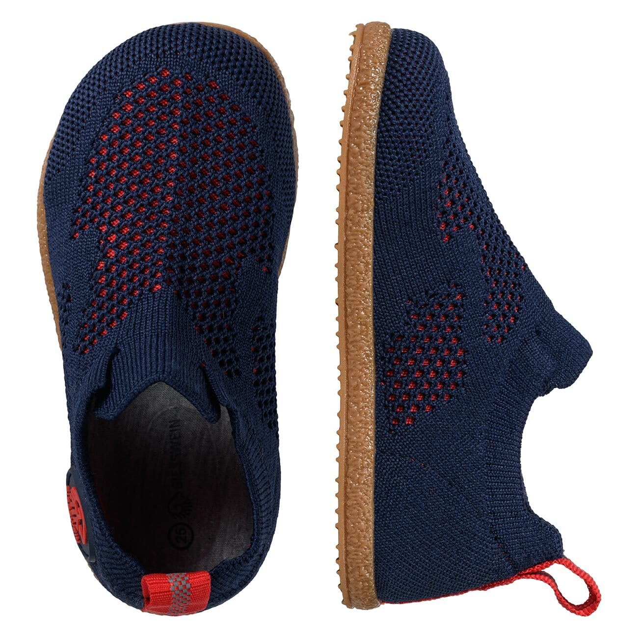 Giesswein Alpbach Kinder Hausschuhe – Atmungsaktive Kinderschuhe aus recyceltem Material, leichte Slipper mit Innensohle aus Lyocell & Baumwolle, Fersenlasche & elastischem Einstieg