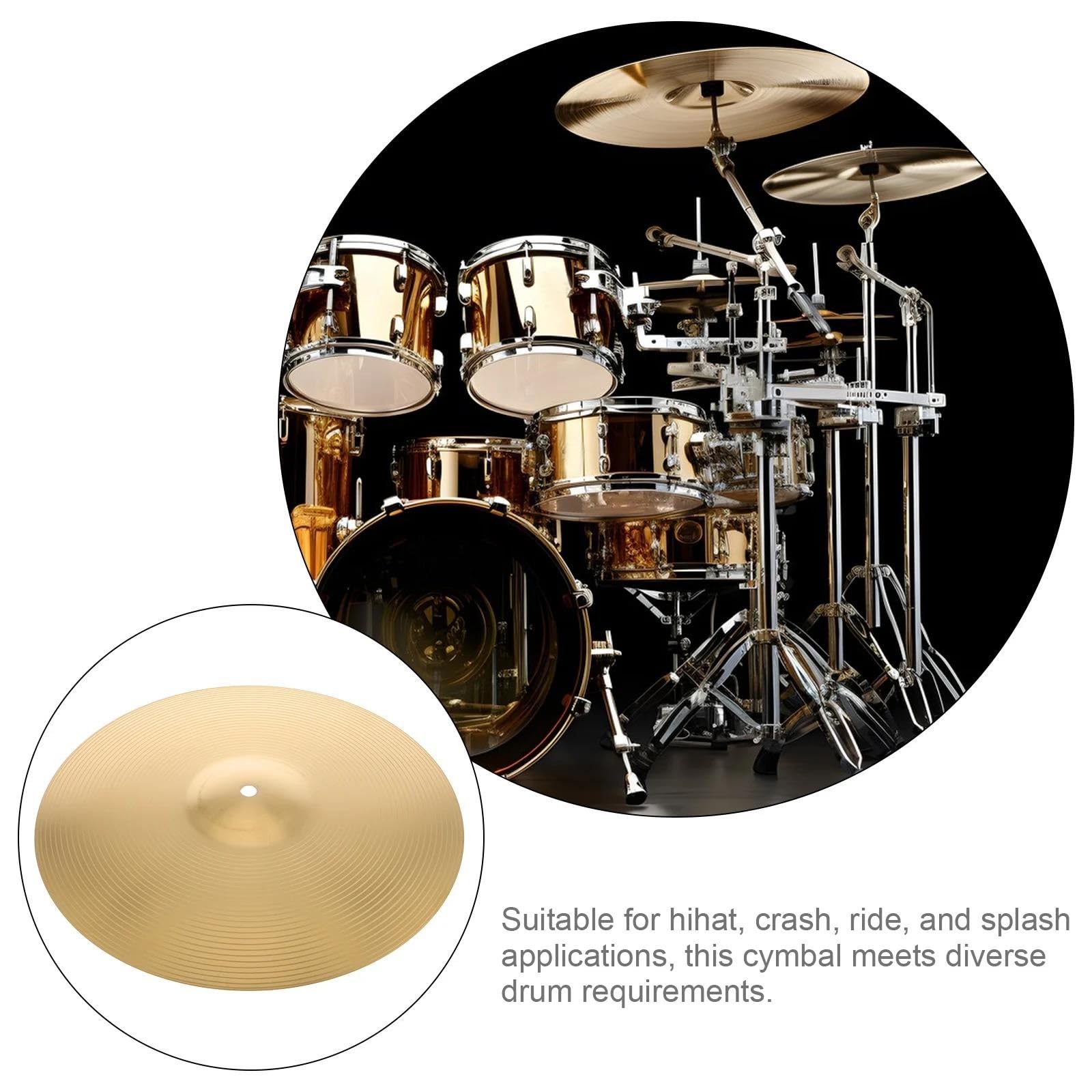 Becken Jazz Alloy Drum Cymbal 14 Zoll Clear Bright Tone Multi Use Crash Ride Splash Set Zubehör Ersatz