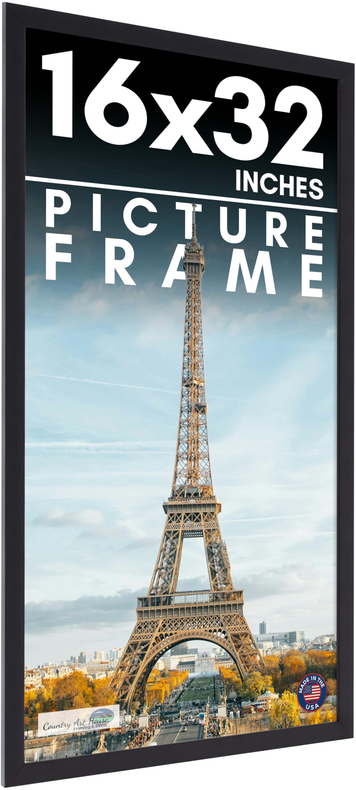 Amazon.co.jp: 16×32インチのフレームブラック写真フレーム - モダンな