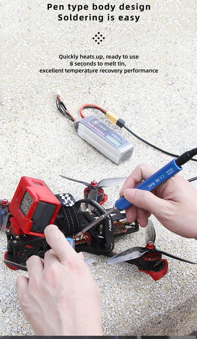 SQ001 Przenośna mini lutownica elektryczna OLED zielona TS-B2