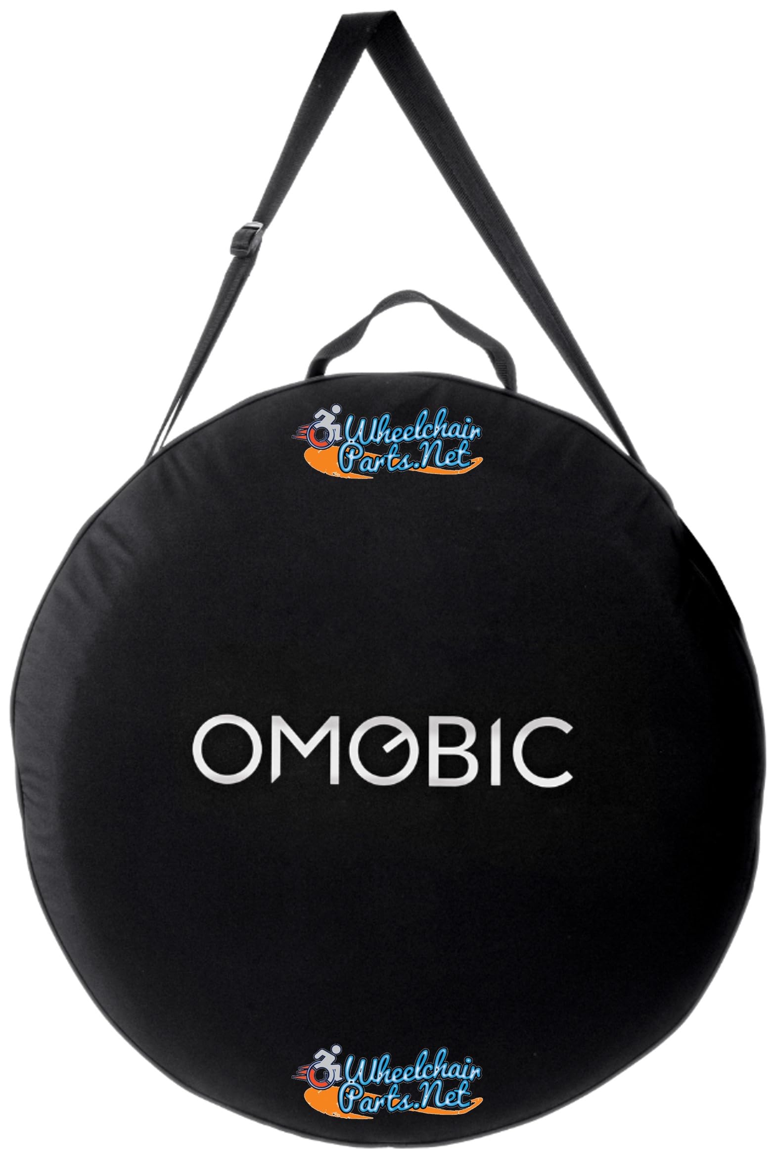 Wheelchairparts.Net Omobic Padded Two-Wheel Bag With Storage Pocket For Quick Release Axles