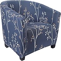 Vista 15 de SearchI Funda Elástica para Silla de Club, Fundas Extensibles para Silla Tipo Barril, Fundas Impresas para Silla Tub, Fundas de Spandex para Sillón