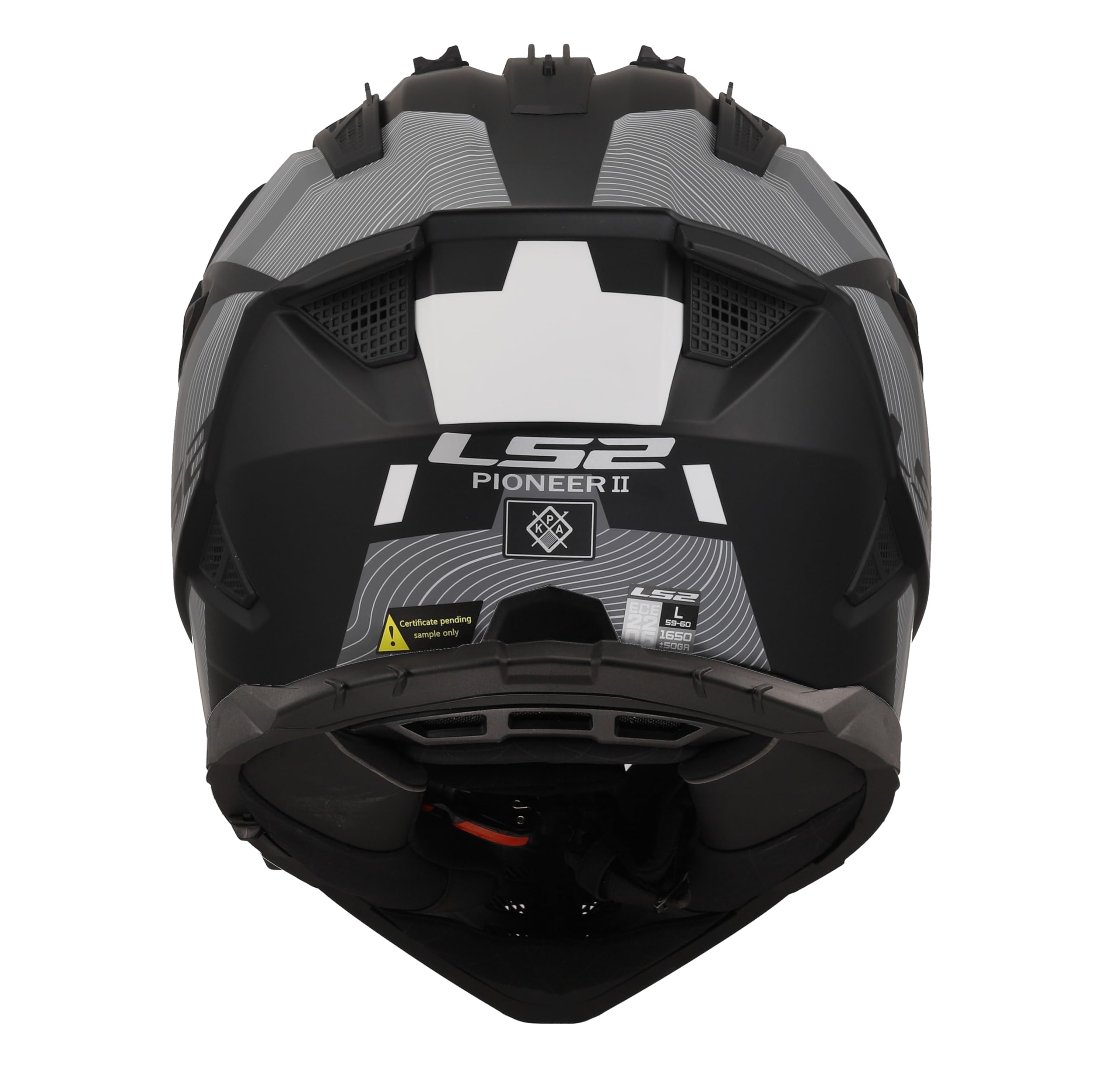 LS2, Casco Moto Cross PIONEER II HILL Matt Black White, XL