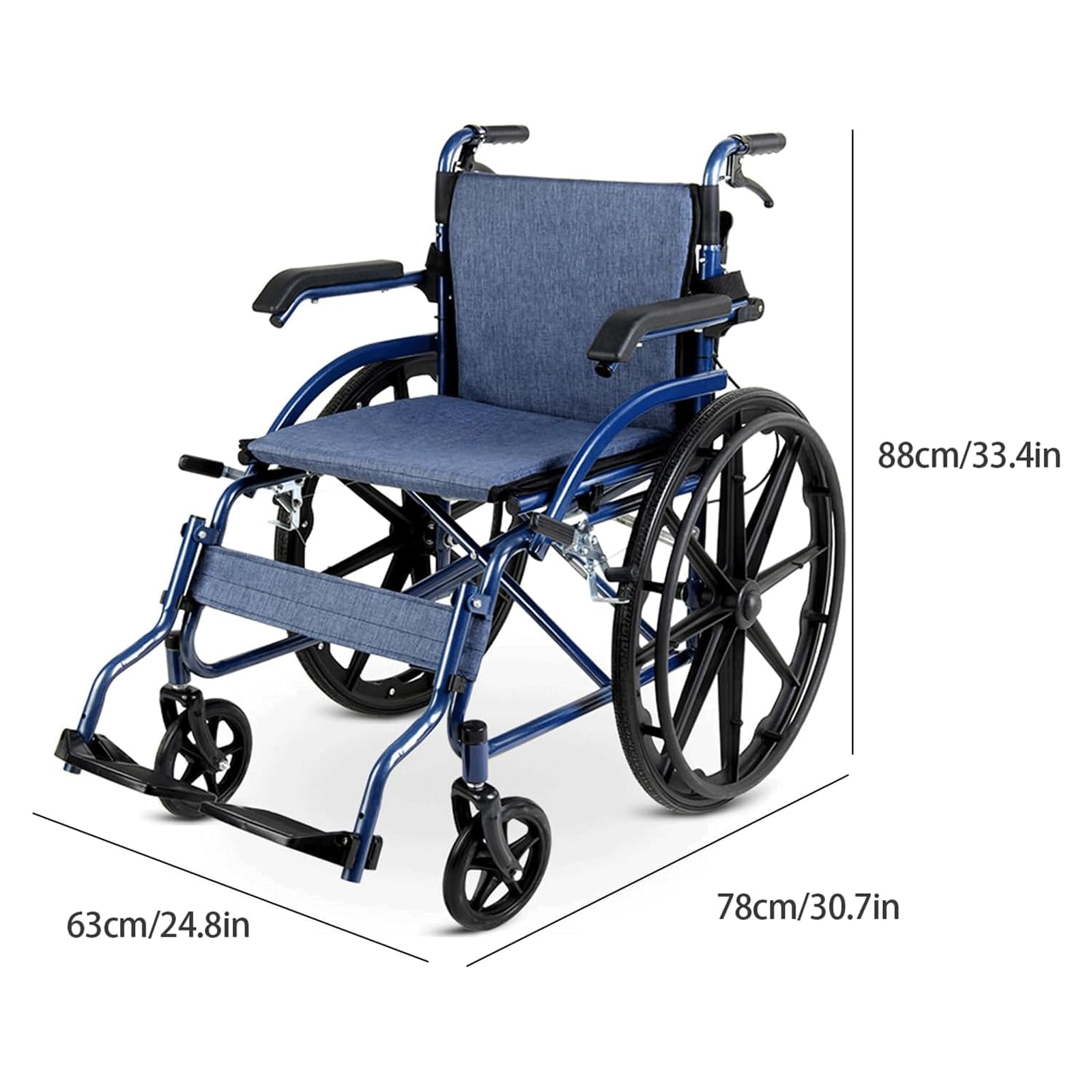 Wózek inwalidzki Rolstoel All Terrain Transportrolstoelen Hoge prestaties Lichtgewicht rolstoel Handmatige transportstoel Sportrolstoel wygodne