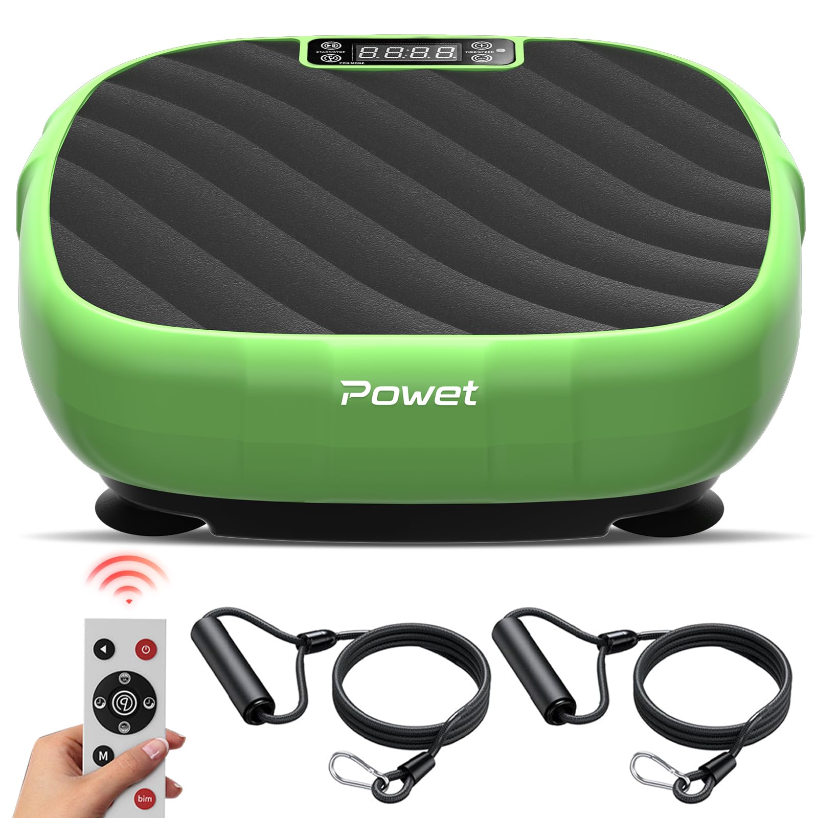Vibration Plate Exercise Machine, 99 Speed Levels Mini Whole Body Workout Vibration Plate for Lymphatic Drainage with 5 Setting Modes for Shaping, Weight Loss, Toning (Green)