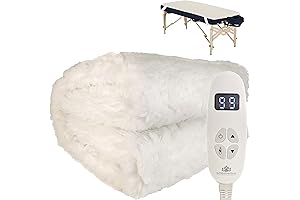 SogaWave Deluxe 1-Inch Thick Fleece Spa Massage Table Warmer Pad & Heating Cover Blanket