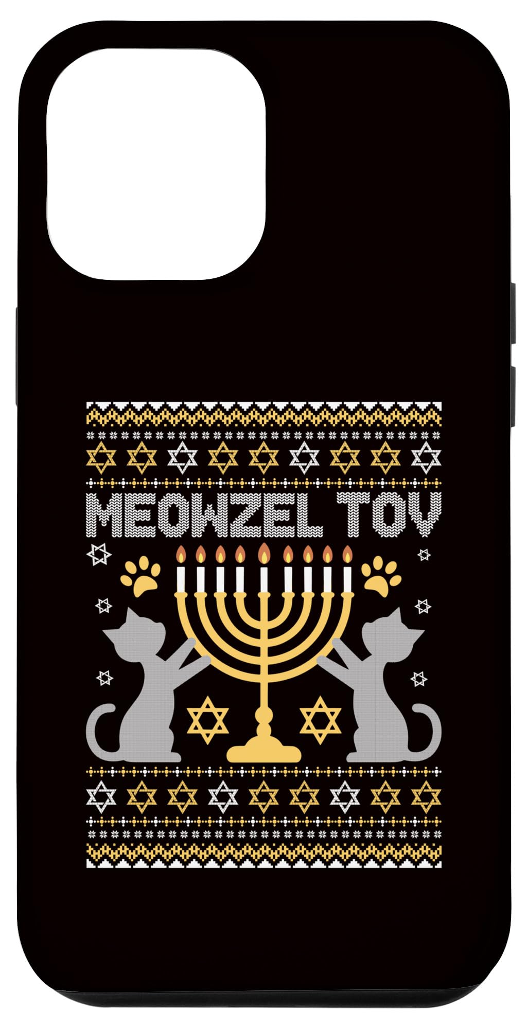 iPhone 15 Pro Max Ugly Hanukkah - Meowzel Tov Case