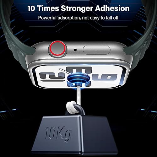 Miniatura 4 de Uyiton Paquete de 2 protectores de pantalla para Apple Watch SE654 de 1.732 pulgadas, fuerte absorción Marco de aleación de titanio + vidrio