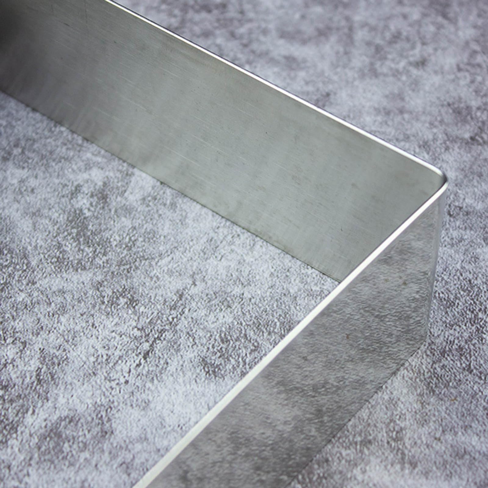 Anello per Torte, Set di 3 Coppapasta Quadrato Acciaio Inox Stampi per Torte, Stampo Torta Quadrato 10/15/20, Tagliapasta Anello per Pasticceria Dessert