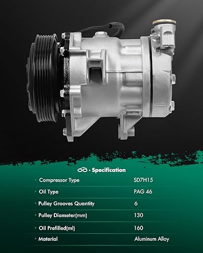 Miniatura 982 de SCITOO CO 10739C - Compresor de CA compatible con Honda Element 2.4L 2003 2004 2005 2006 2007 2008 2009 2010 2011