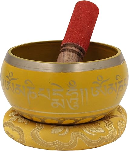 Miniatura 28 de DharmaObjectsGorgeous 8 Símbolos de la Suerte para meditación, Plato cantante / cojín / mazo, Negro, M