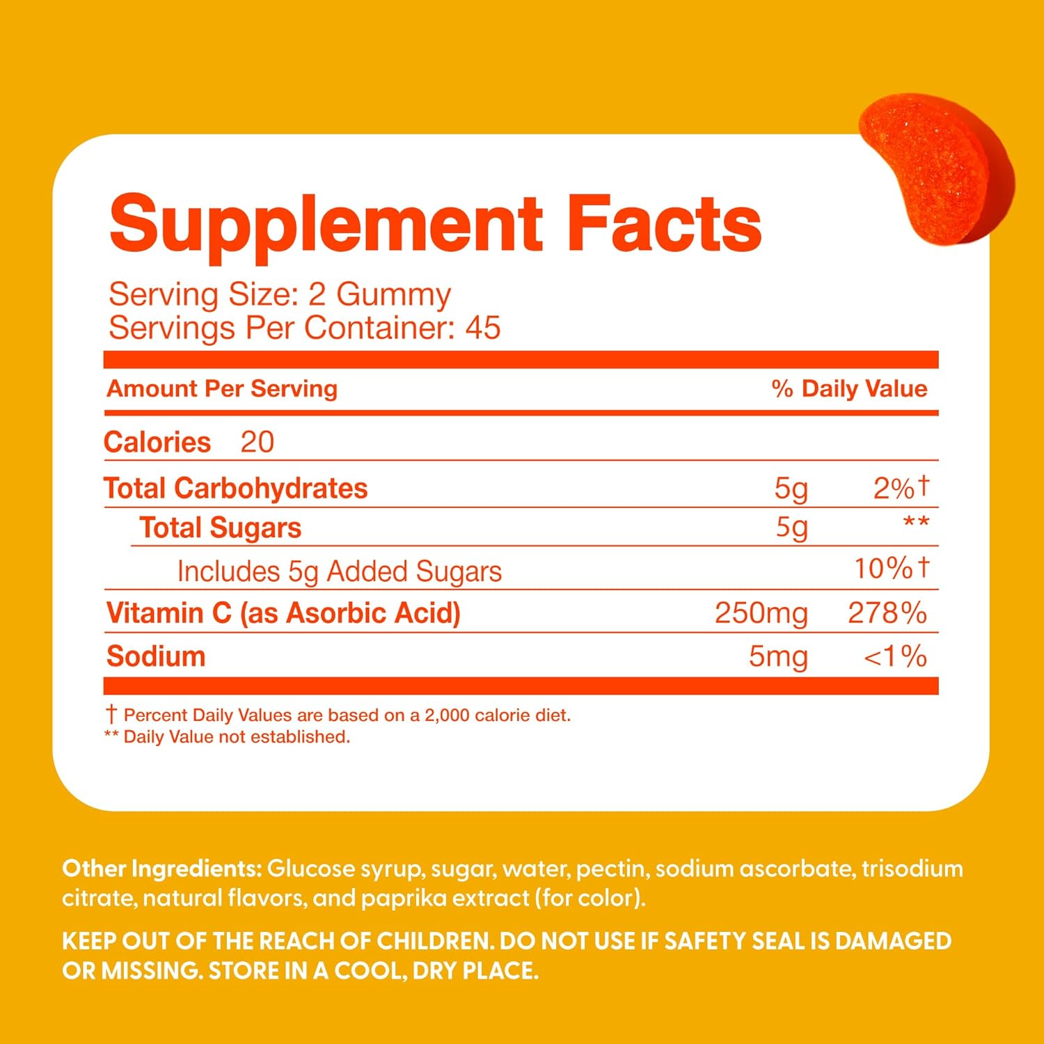 Kids Vitamin C Gummies Chewable for Immune Defense | Plant-Based, Gluten Free | Vegan | 250 mg per Serving | 90 Gummies | Vitamins for Kids by Feel Great Vitamin Co. - Image 5