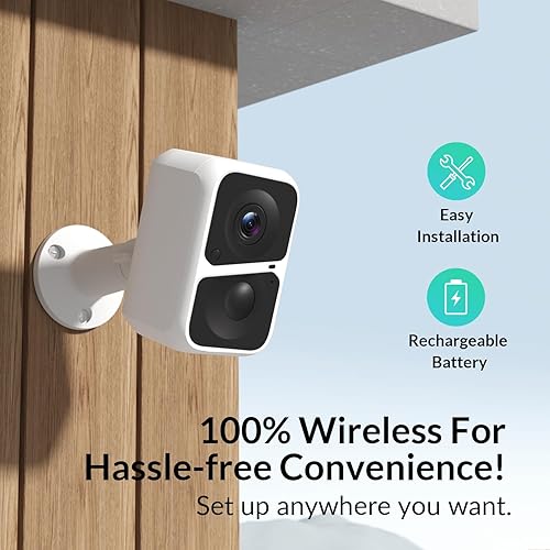 Miniatura 3 de Vicohome - Cámara de seguridad WiFi 2K alimentada por batería, para exterioresinteriores con detección de movimiento AI, visión nocturna a todo