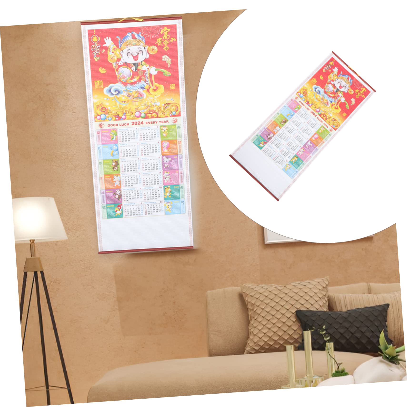 Lurrose 5stücke Traditioneller Chinesischer Wandkalender Eleganter Für Und Büro Hochwertiger Druck Kompakte Für Neue Jahr