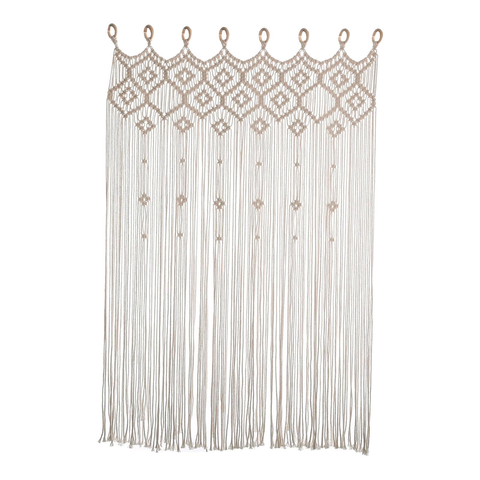 Cortina Macramé Boho Algodón