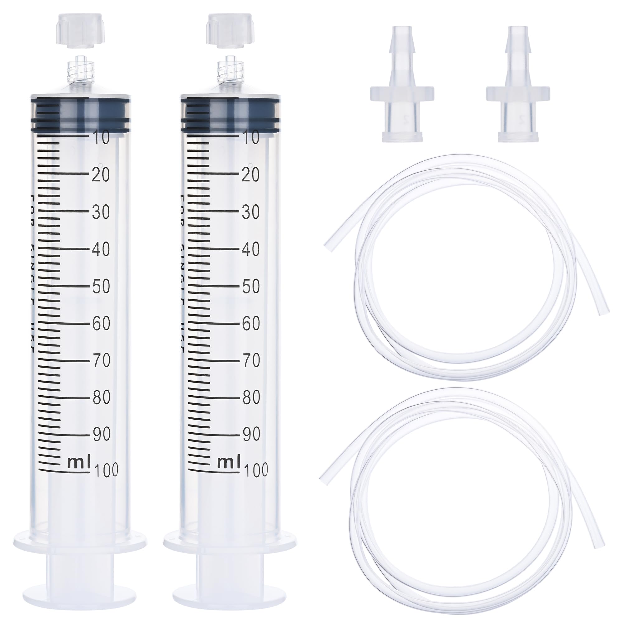 200ml Luer Lock Syringe with 39" Tube and Luer Connections, 2 Pack — Amazon image 8