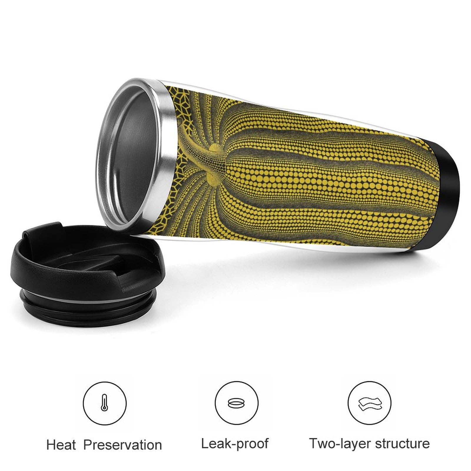 Amazon｜水筒 草間彌生 グッズ 魔法瓶 ステンレスボトル マグボトル