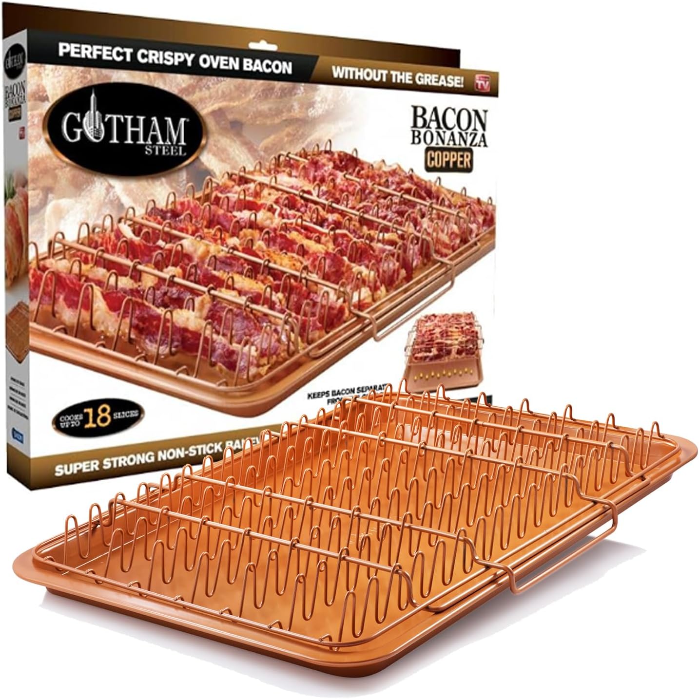 Gotham Steel Bacon Bonanza, Nonstick Bacon Cooker Set with Baking Sheet