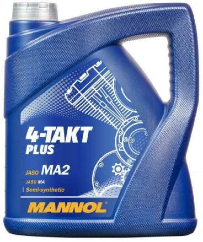 Mannol 4T Plus 10W40 Semi Synthetic Motorbike Engine Oil, JASO MA MA2, 4 litres