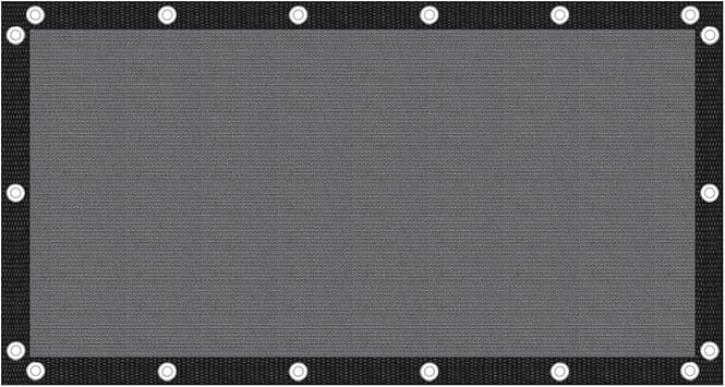 VICLLAX 90% Shade Fabric Sun Shade Cloth with Reinforced Grommets, Outdoor Sun Screen Fabric for Outdoor Patio Garden Pergola Cover Canopy 5x10 FT, Dark Grey